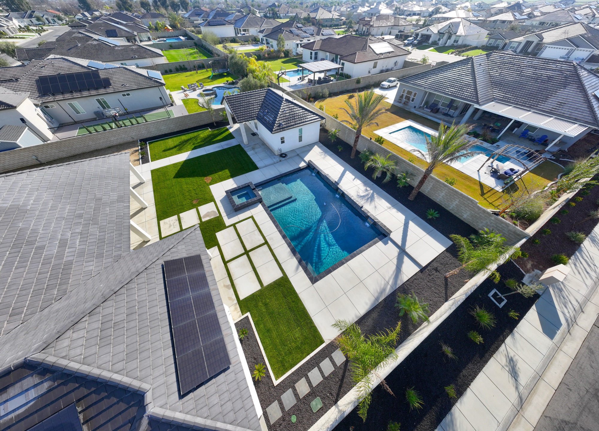 Custom gunite pool with spa — Bakersfield, CA