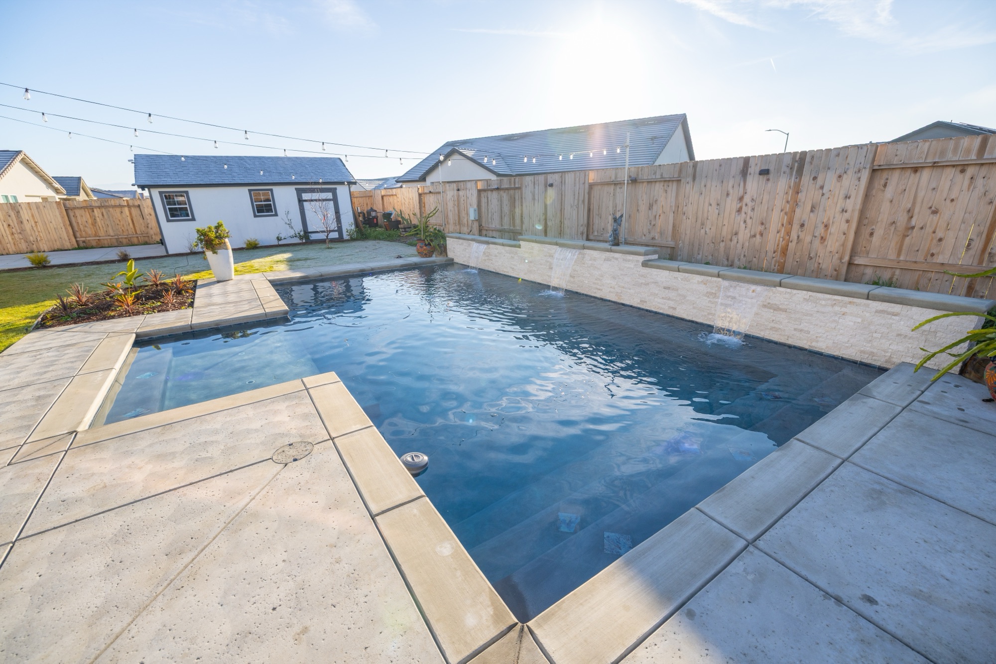 Custom gunite pool with Hayward equipment